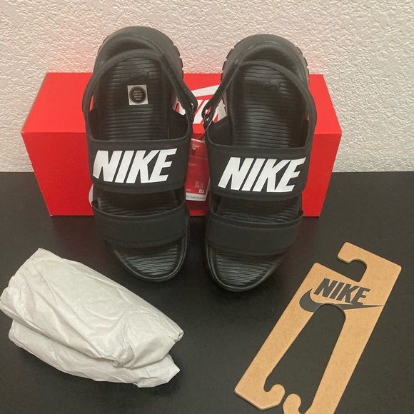 NEW WOMENS NIKE TANJUN SANDALS SZ 6 7 8 CUTE BLACK STYLE 882694001 AUTHENTIC - Picture 11 of 16